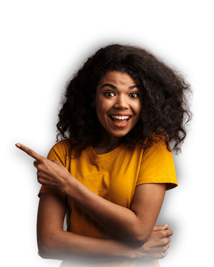 Smiling marketer